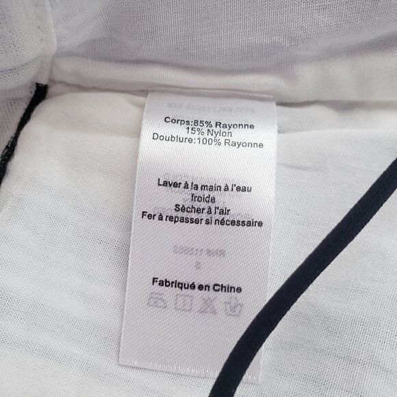 Lush Striped Crop Top Size S Black White Boutique Back Zipper NEW - Picture 10 of 10